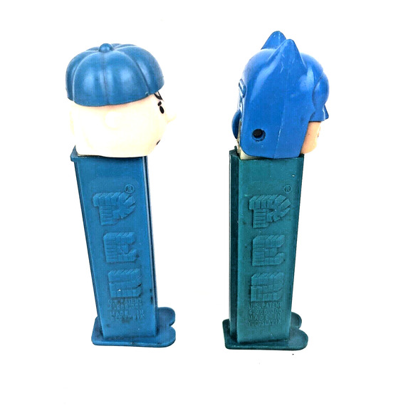 Pez Dispensers Charlie Brown And Batman Collectible Vintage Feet 1980s‎ Blue - Picture 4 of 9